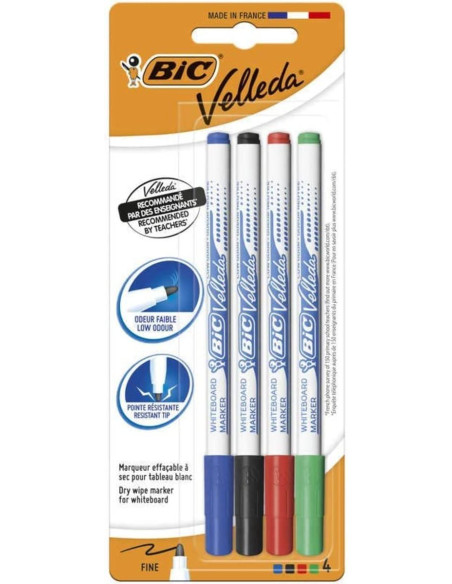 BLÍSTER 4 ROTULADORES BIC VELLEDA 1721