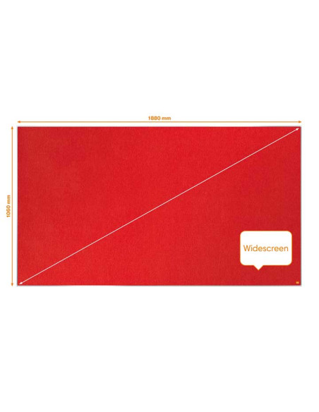 TABLERO FIELTRO NOBO PANORAMICA 85  1890x1070 mm ROJO BRILLANTE