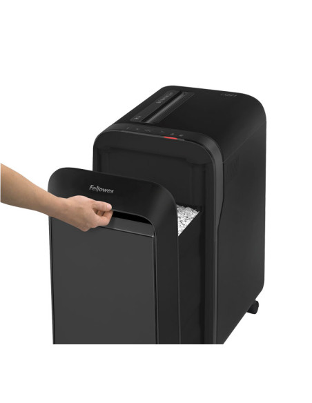 DESTRUCTORA FELLOWES LX221 NEGRA 20h PARTIC Nvseg5- particula 2x12mm ancho 200mm dep30L