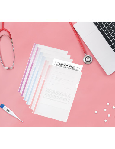 PACK 12 DOSSIER UÑERO TARIFOLD COLOR DREAM A4