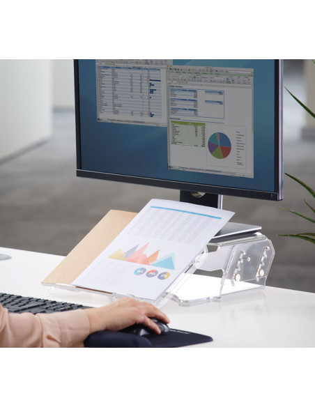 SOPORTE REGULABLE MONITOR FELLOWES CLARITY CON ATRIL
