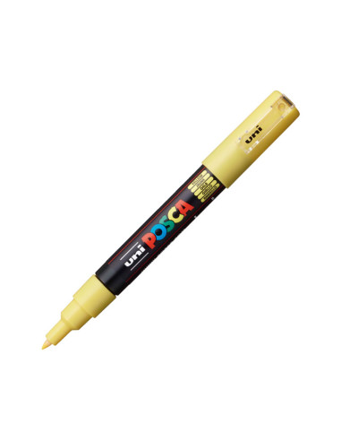 POSCA MARCADOR  PC-1M NO PERMANENTE PUNTA EXTRAFINA 07-1MM AMARILLO