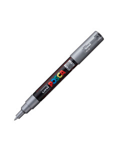 POSCA MARCADOR  PC-1M NO PERMANENTE PUNTA FINA 07-1MM PLATA 2