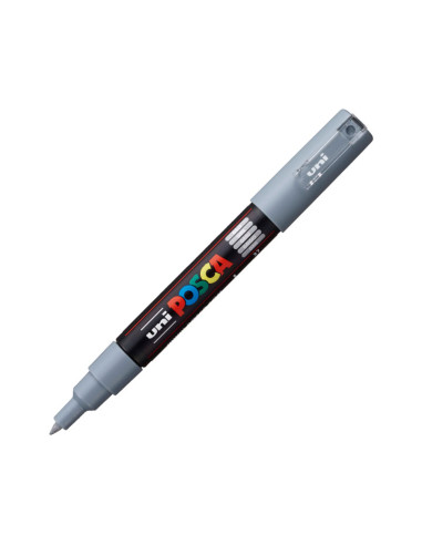 POSCA MARCADOR  PC-1M NO PERMANENTE PUNTA FINA 07-1MM GRIS