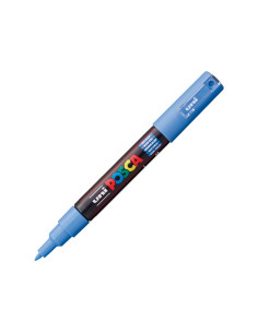 POSCA MARCADOR  PC-1M NO PERMANENTE PUNTA FINA 07-1MM AZUL CIELO 2