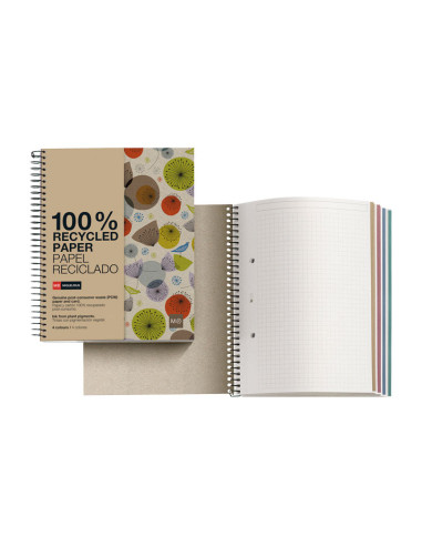 CUADERNO MIQUEL RIUS NOTEBOOK 4 ECOBIRDS 120h A5