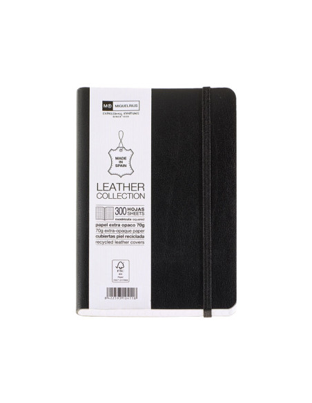 CUADERNO MIQUEL RIUS NOTEBOOK FLEXIBLE PIEL 4 CON ÍNDICE 300h 5x5