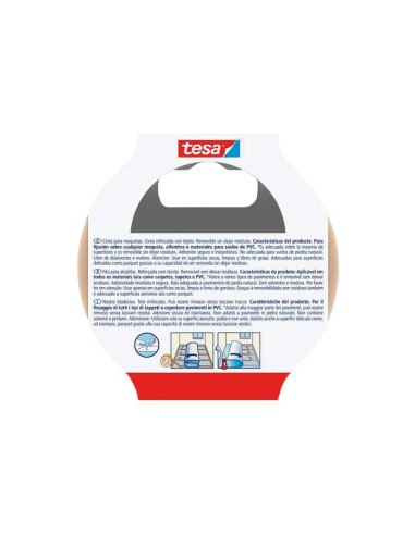 CINTA ADHESIVA REMOVIBLE TESA PARA MOQUETAS 50mmx5m