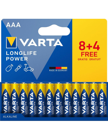 BLÍSTER 84 PILAS VARTA AAA LONGLIFE POWER LR03 15V