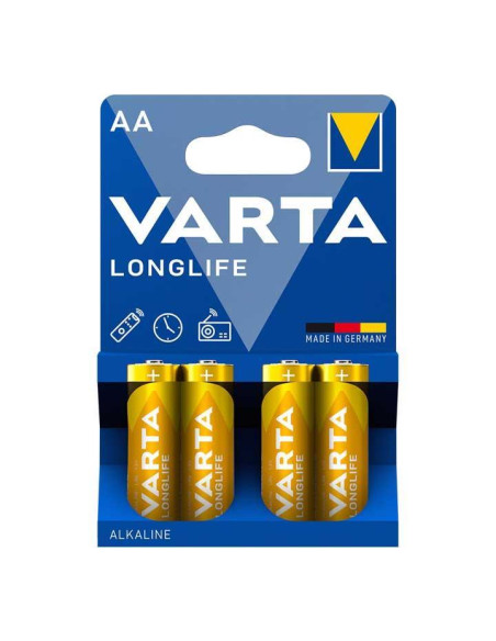 BLÍSTER 4 PILAS VARTA AA LONGLIFE LR6 15V
