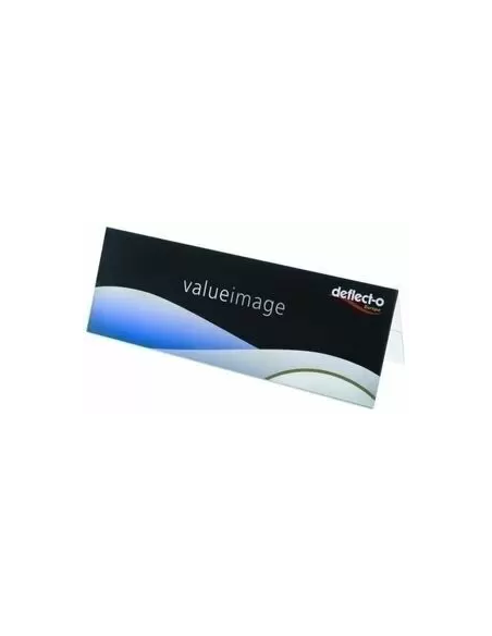 PORTA-NOMBRES MESA DEFLECT-O A5 PVC FLEXIBLE HORIZONTAL