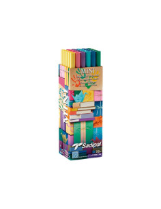 PAPEL de EMBALAR KRAFT ROLLO SADIPAL MINI 05 x 2 m EXPOSITOR de 30   5 x 6 colores