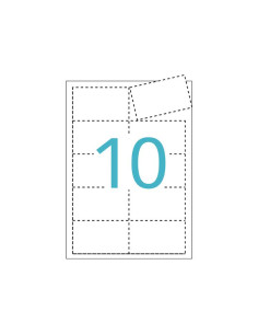 APLI TARJETAS VISITA BLANCO PARA INKJET LÁSER Y FOTOCOPIADORAS  210 X 297MM  MICROPERFORADO 200GR 10 HOJAS 2