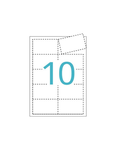 BLÍSTER 10h TARJETAS DE VISITA APLI MATE MICROPERFORADAS