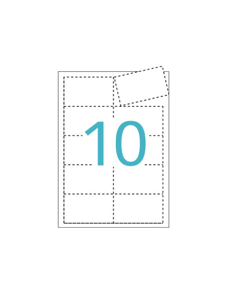 BLÍSTER 10h TARJETAS DE VISITA APLI MATE MICROPERFORADAS
