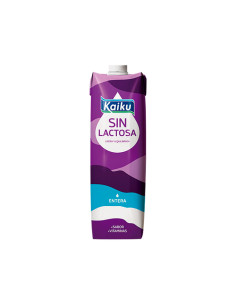 CAJA 6 BRICKS LECHE KAIKU SIN LACTOSA ENTERA 1L