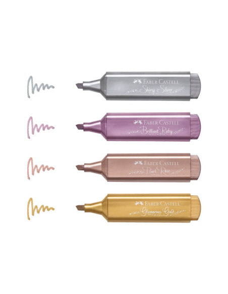 FABER CASTELL MARCADOR TEXTLINER 46 METÁLICO RUBÍ