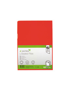 BOLSA 100 DOSSIER UÑERO A-SERIES A4 120 MICRAS COLORES