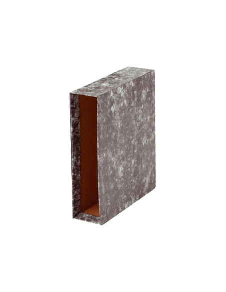 CAJA para ARCHIVADOR OLEF  F 82mm JASPEADO GRIS