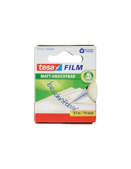 PACK 3 ROLLOS CINTA INVISIBLE  PORTARROLLOS SOBREMESA TESA EASY CUT COMPACT