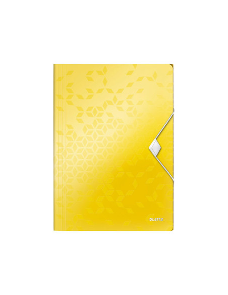 CARPETA de GOMAS y SOLAPAS LEITZ WOW PP A4 AMARILLO