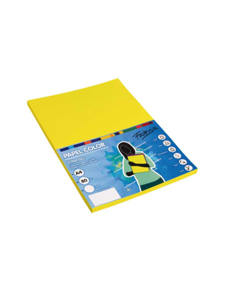 PAQUETE 100h PAPEL COLORES FABRISA A4 80gr