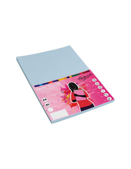 PAQUETE 100h PAPEL COLORES FABRISA A4 80gr