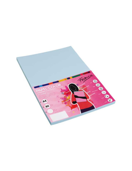 PAQUETE 100h PAPEL COLORES FABRISA A4 80gr