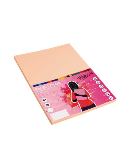 PAQUETE 100h PAPEL COLORES FABRISA A4 80gr