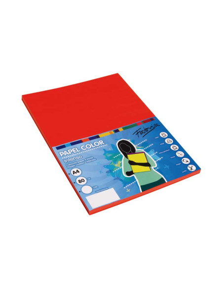 PAQUETE 100h PAPEL COLORES FABRISA A4 80gr