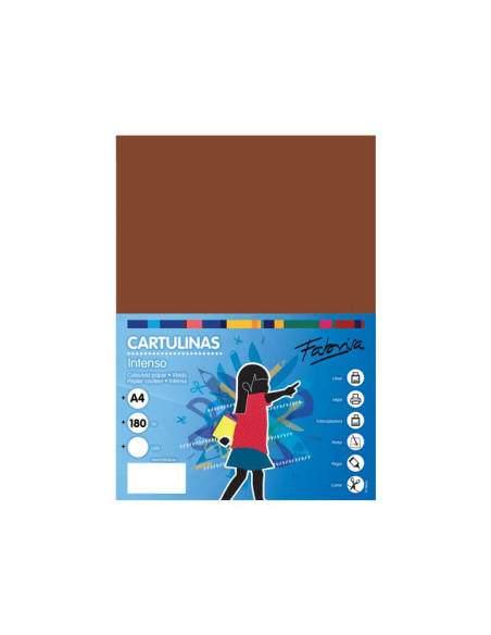 PAQUETE 50h CARTULINA FABRISA A4 180gr