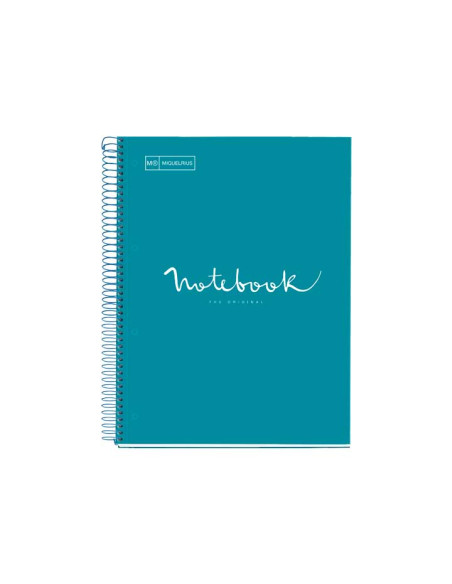 CUADERNO MIQUEL RIUS NOTEBOOK 1 ESPIRAL EMOTIONS 80h A4 5x5 INTENSOS