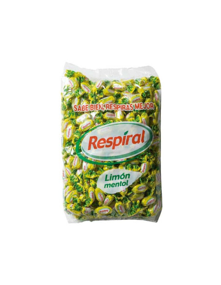 BOLSA CARAMELOS RESPIRAL LIMÓN MENTOL 1Kg