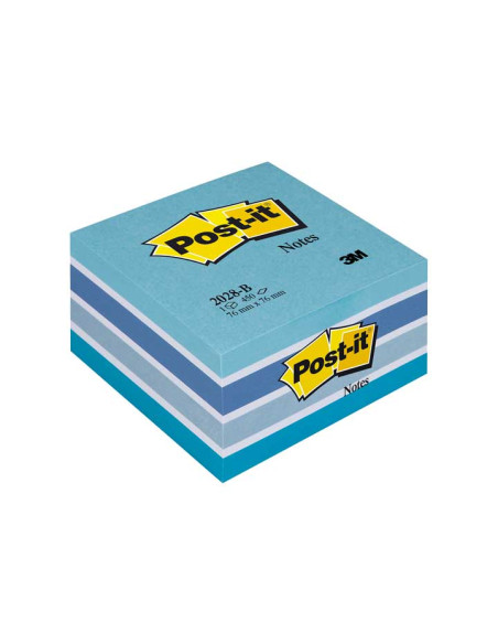 CUBO 450h NOTAS POST-IT REPOSICIONABLES 76x76mm AZUL PASTEL