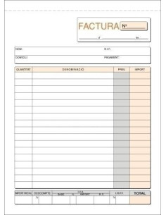 TALONARIO LOAN FACTURAS 4 DUPLICADO AUTOCOPIA CATALÁN