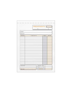 TALONARIO LOAN PRESUPUESTOS 4 DUPLICADO AUTOCOPIA CASTELLANO