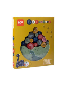JUEGO EDUCATIVO APLI KIDS BALANCING GAME EQUILIBRIO DE MADERA 16 PIEZAS DINOSAURIOS