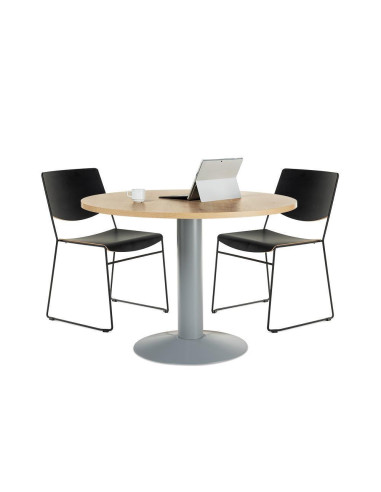 MESA DE REUNIÓN CIRCULAR ROCADA MEETING ESTRUCTURA BLANCA