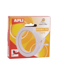 CINTA ADHESIVA APLI DOBLE CARA 15mmx20m