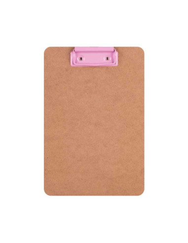 CARPETA con PINZA PORTABLOCS APLI MADERA A5 NORDIK ROSA
