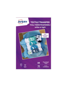 CAJA 15h PAPEL AVERY TRANSFER TEXTIL