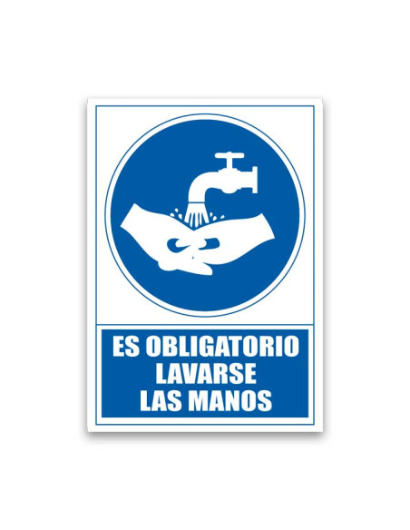 PLACA ARCHIVO 2000 OBLIGATORIO LAVARSE LAS MANOS