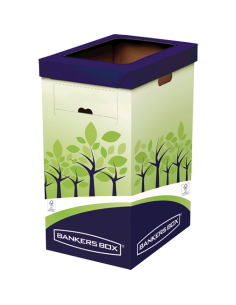 PAPELERA DE RECICLAJE FELLOWES BANKERS BOX DECORADA