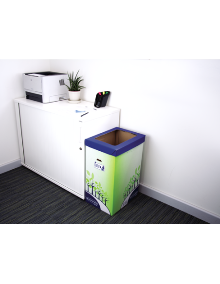 PAPELERA DE RECICLAJE FELLOWES BANKERS BOX DECORADA