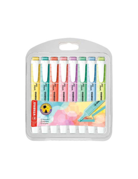 STABILO MARCADOR FLUORESCENTE SWING COOL PASTEL CSURTIDOS BLÍSTER 8 UD