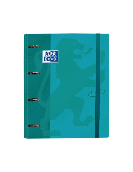 CARPEBLOC OXFORD SCHOOL EUROPEANBINDER TOUCH A4 4 anMIXTAS 35mm con RECAMBIO 100 hj CUADRIC5x5 AQUA