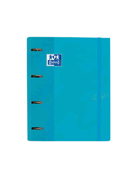 CARPEBLOC OXFORD SCHOOL EUROPEANBINDER TOUCH A4 4 anMIXTAS 35mm con RECAMBIO 100 hj CUADRIC5x5 AZUL PASTEL