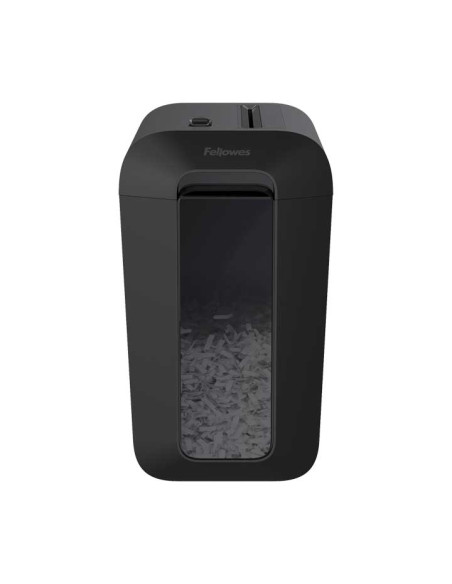 DESTRUCTORA FELLOWES LX65 NEGRA 10h PARTIC Nvseg4- particula 4x40mm ancho 233mm dep22L