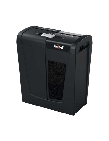 DESTRUCTORA REXEL SECURE S5 NEGRO 5h TIRAS Nvseg2 - particula 6mm dep10L