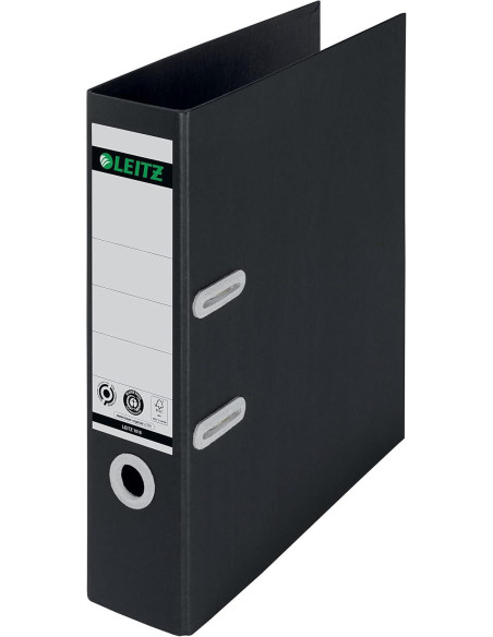 ARCHIVADOR palanca LEITZ RECYCLE A4 180 80mm NEGRO